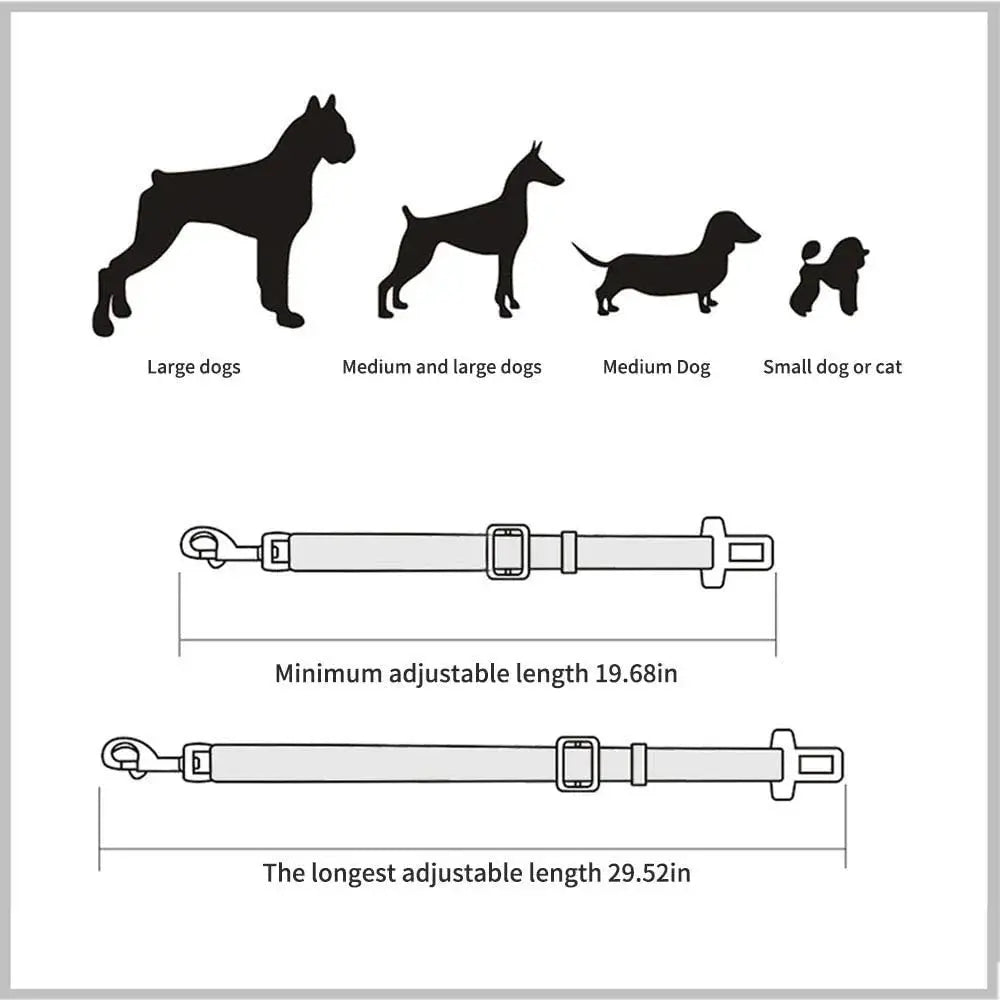 Dog Seat Belt - Harness for Dogs Car Seatbelt - GoGetIt.AI