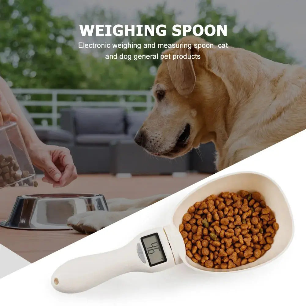 Digital Display Pet Food Scale - Electronic Measuring Tool for Dog and Cat Feeding Bowl, Measuring Spoon with Weight Volume Indication - OFFICIAL GO GET IT ENTERPRISE LLC