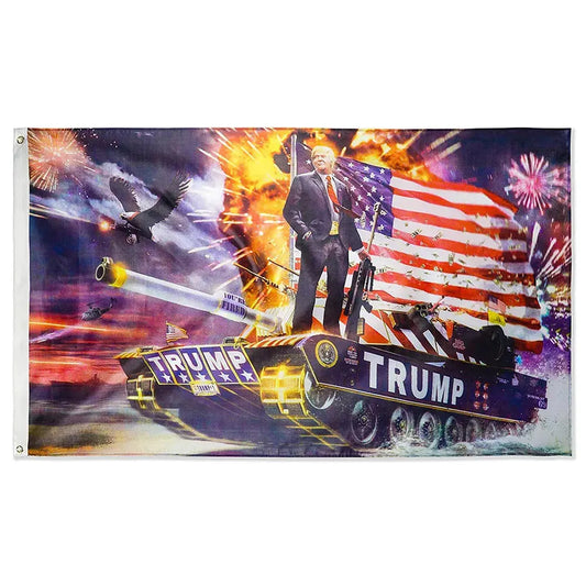 Keep America Great First Tank Hero Donald Trump Flag 3x5 Feet - OFFICIAL GO GET IT ENTERPRISE LLC