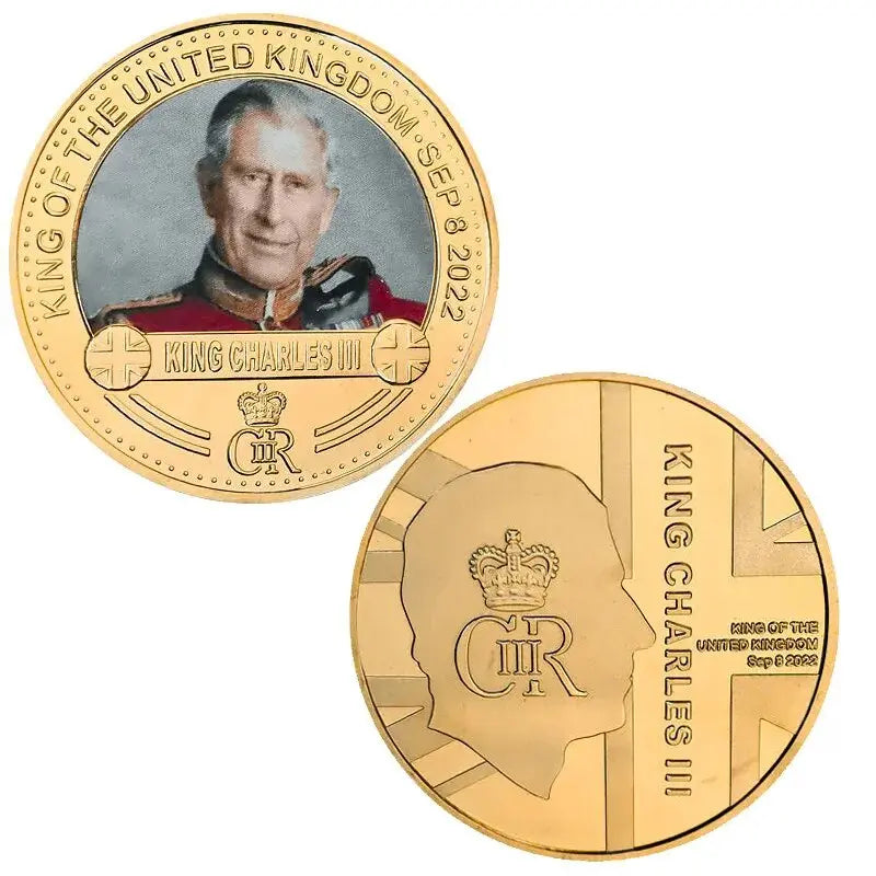 King of England Charles III Gold Plated Commemorative Coin Set!