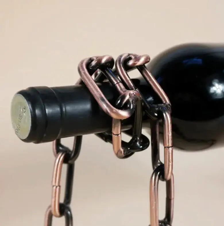 Magic Iron Chain Wine Bottle Holder GoGetIt.AI