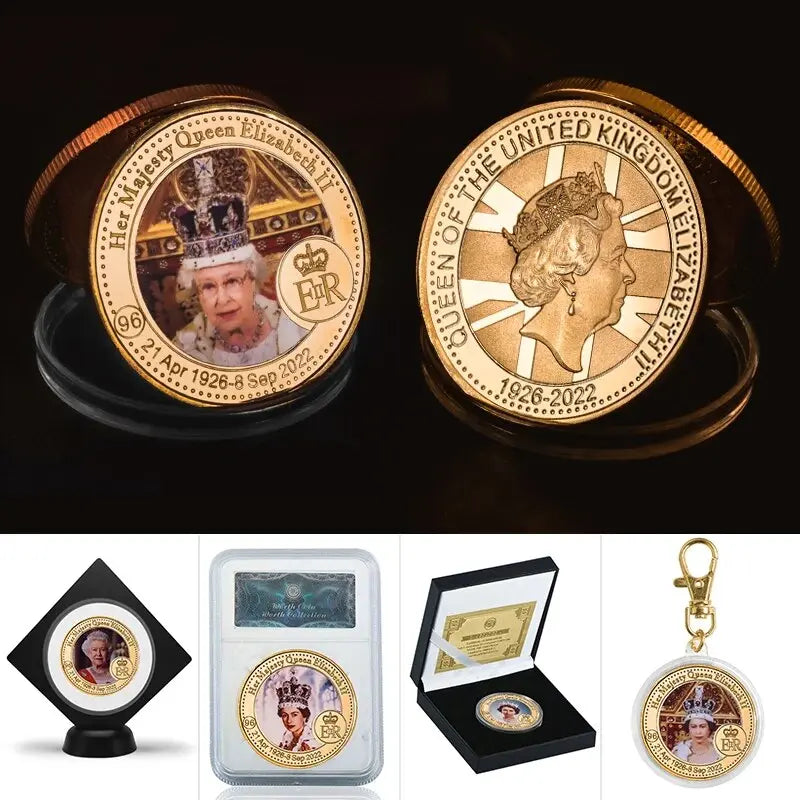 Queen Elizabeth II's 8-Design Commemorative Coin Set. GoGetIt.AI