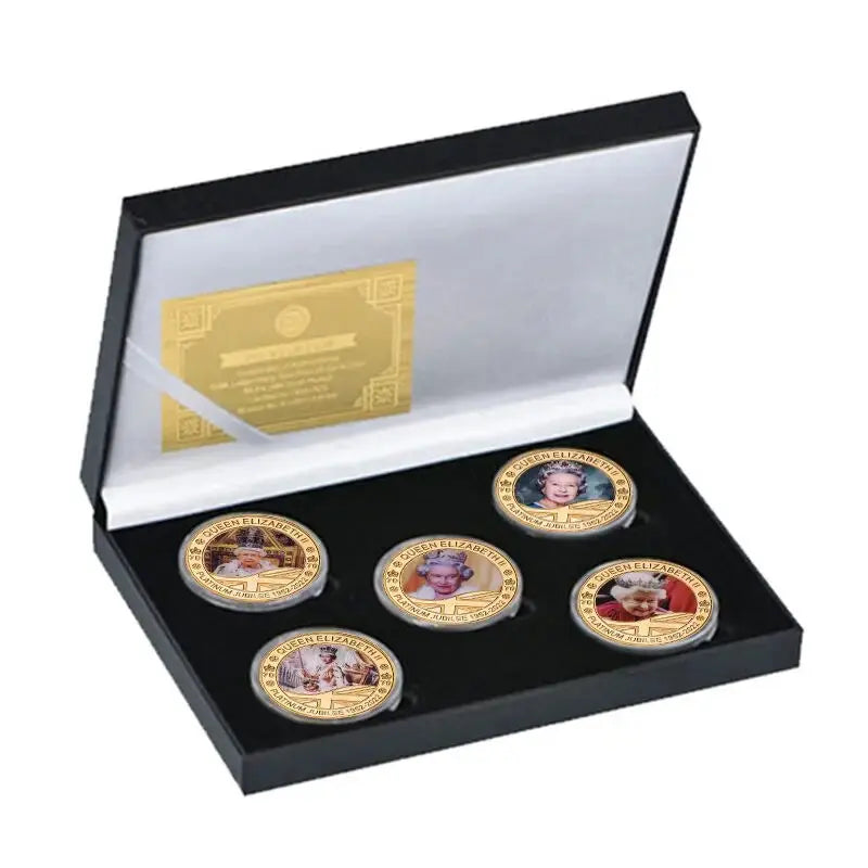 Queen Elizabeth II's 8-Design Commemorative Coin Set. - GoGetIt.AI