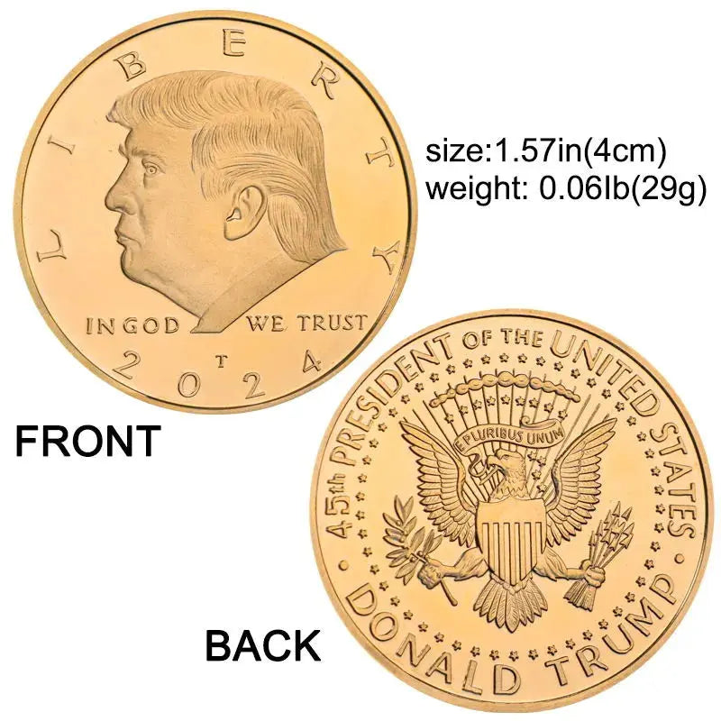 TRUMP 2024 US President Gold/Silver Eagle Commemorative Coins GoGetIt.AI