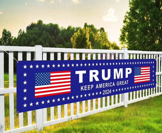 Trump Keep America Great Again Banners for Yard 2024 - OFFICIAL GO GET IT ENTERPRISE LLC