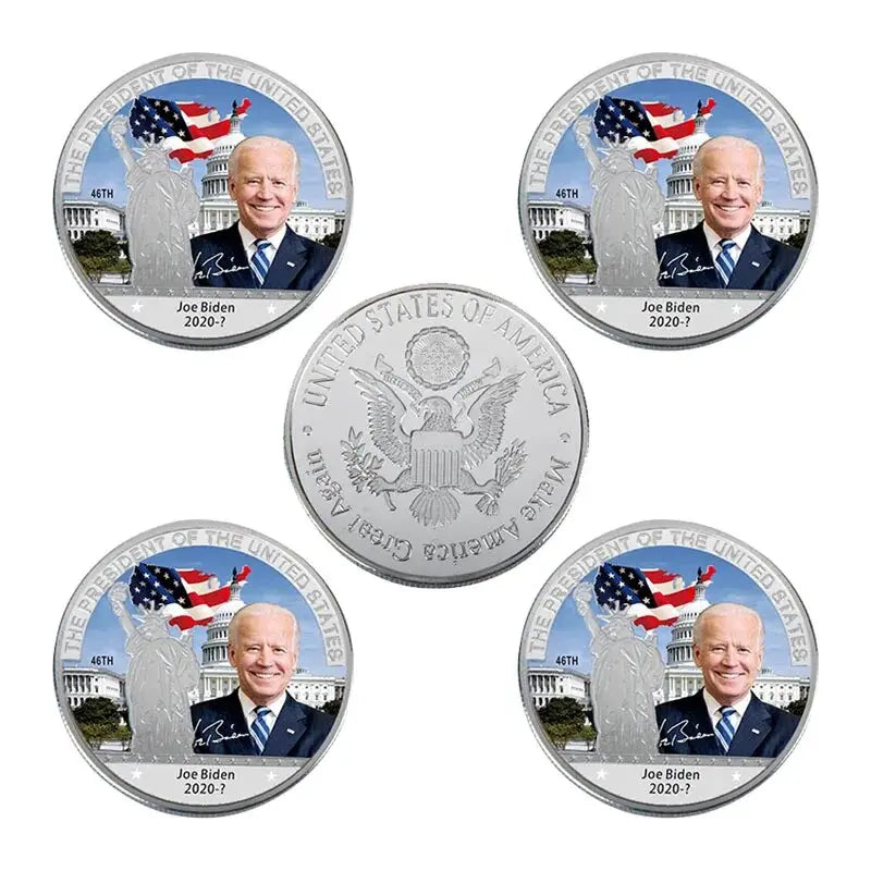 US Presidents Silver Plated Coins Collectibles with Coin Holder Donald Trump GoGetIt.AI